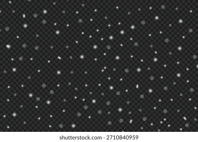 Efeito de sobreposição transparente de flocos de neve em queda-2