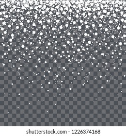 Falling snowflakes, vector illustration.