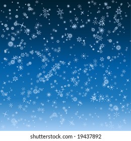 Falling Snowflakes Winter Background