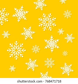 Falling Snowflakes. Winter background. Merry Christmas