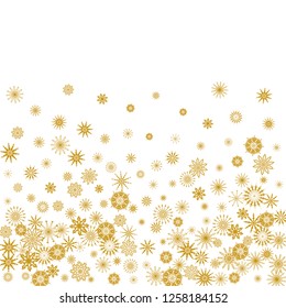 Falling snowflakes. Winter vector background. The effect of decorating snowflakes. Winter vacation. Good for Christmas card, banner or poster. EPS 10