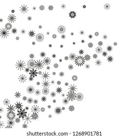 Falling snowflakes. Winter vector background. The effect of decorating snowflakes. Winter vacation. Good for Christmas card, banner or poster. EPS 10