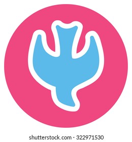 Falling Soul vector icon. Style is bicolor flat symbol, pink and blue colors, rounded angles, white background.