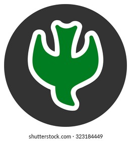 Falling Soul vector icon. Style is bicolor flat symbol, green and gray colors, rounded angles, white background.