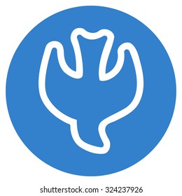 Falling Soul vector icon. Style is flat symbol, cobalt color, rounded angles, white background.