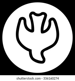 Falling Soul vector icon. Style is flat symbol, white color, rounded angles, black background.