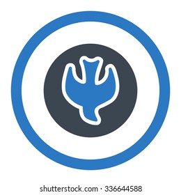 Falling Soul vector icon. Style is bicolor flat rounded symbol, smooth blue colors, rounded angles, white background.