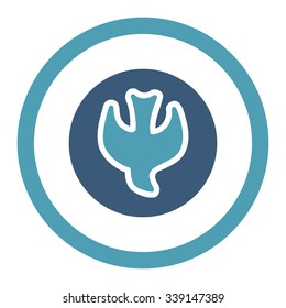 Falling Soul vector icon. Style is bicolor flat rounded symbol, cyan and blue colors, rounded angles, white background.