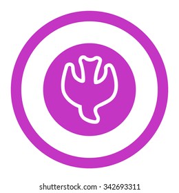 Falling Soul vector icon. Style is flat rounded symbol, violet color, rounded angles, white background.