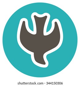 Falling Soul vector icon. Style is bicolor flat symbol, grey and cyan colors, rounded angles, white background.