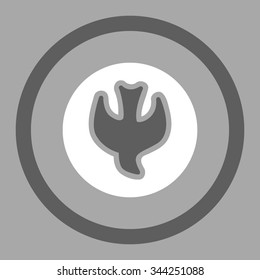 Falling Soul vector icon. Style is bicolor flat rounded symbol, dark gray and white colors, rounded angles, silver background.