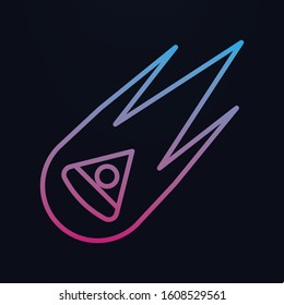 Falling space capsule nolan icon. Simple thin line, outline vector of space icons for ui and ux, website or mobile application
