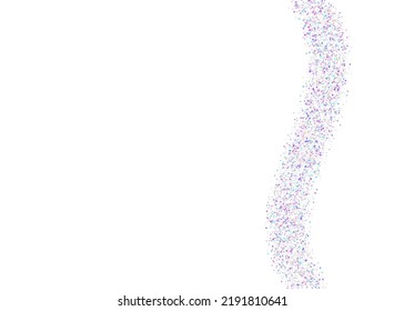 Falling Sparkles. Bright Foil. Shiny Element. Neon Confetti. Pink Disco Background. Holiday Art. Carnival Tinsel. Party Colorful Decoration. Blue Falling Sparkles