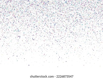 Falling Sparkles. Unicorn Art. Party Design. Rainbow Glitter. Holiday Foil. Retro Realistic Illustration. Kaleidoscope Confetti. Pink Shiny Background. Blue Falling Sparkles