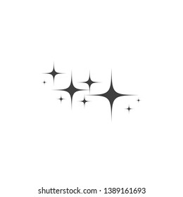 Falling star. Cloud of stars isolated on white background. Vector illustration