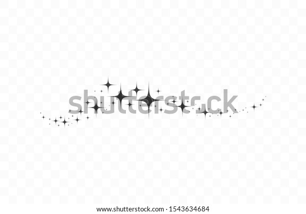 Falling star. Cloud of stars isolated on
transparent background. Vector
illustration