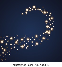 Falling star, comet line on night sky background. Vector Illustration EPS10