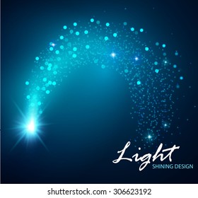 Falling star. Comet. Vector design