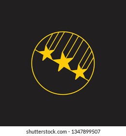 falling star fast movement logo vector