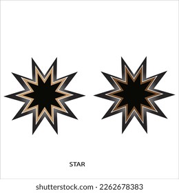 falling star, firework, twinkle, glow, stars with shadow golden, Black and silver vector