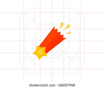 Falling star icon