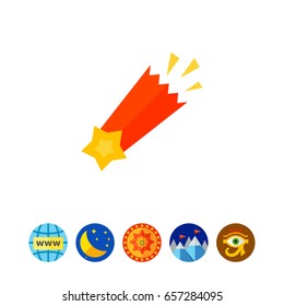 Falling star icon