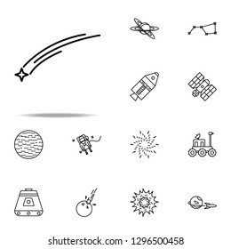 falling star icon. Cartooning space icons universal set for web and mobile