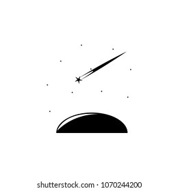 falling star icon. Element of space illustration. Premium quality graphic design icon. Signs and symbols collection icon for websites, web design, mobile app on white background