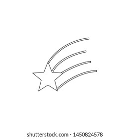 falling star icon. Element of space for mobile concept and web apps icon. Outline, thin line icon for website design and development, app development