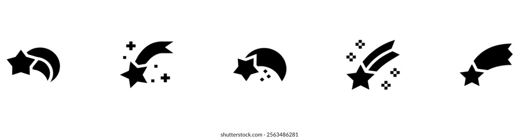 Falling star icon. Fall star. Vector Illustration. EPS 10