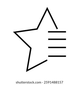 Falling star icon. favorite web icon line icon vector isolated on white background