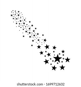 Falling star icon. Galaxy icon vector on white background