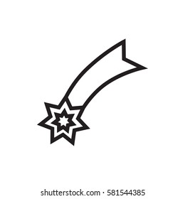 falling star icon illustration isolated vector sign symbol