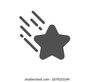 Icono de estrella que cae. Señal de noche. Símbolo de fuegos artificiales. Elemento de diseño de calidad. Icono de estrella de caída de estilo plano. Trazo editable. Vector