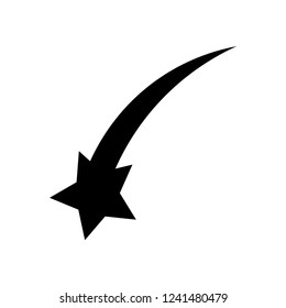Falling star icon. Shooting star vector