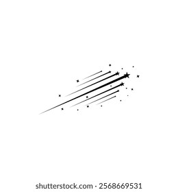 Falling Star Icon Shooting Star Vector Stock Image.
