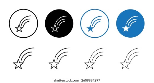 Falling Star Icon Simple thin outline