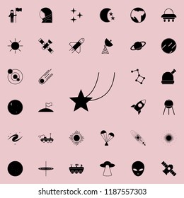 falling star icon. Space icons universal set for web and mobile