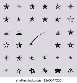 falling star icon. Stars icons universal set for web and mobile