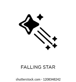 Falling star icon. Falling star symbol design from Astronomy collection.