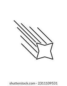 icono de estrella en caída, icono de mejor línea vector.