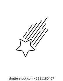 falling star icon, vector best line icon.