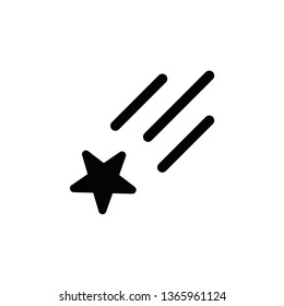 falling star icon. vector illustration