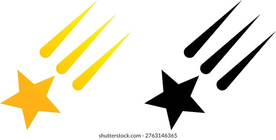 Falling Star Icon Vector Illustration 