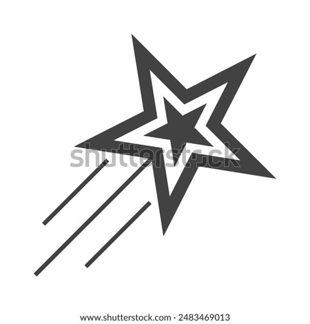 
falling star icon vector illustration