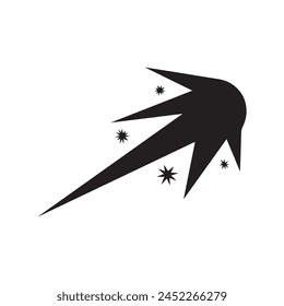 Falling Star Icons Weltraumelement Nacht Galaxie Vektorgrafik Design.