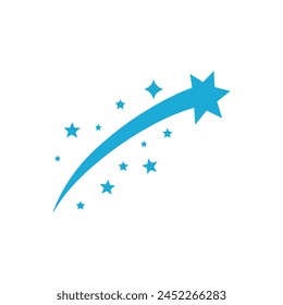 Falling Star icons space element night galaxy vector design.