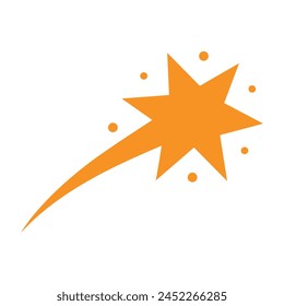 Falling Star icons space element night galaxy vector design.