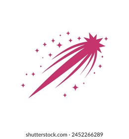 Falling Star Icons Weltraumelement Nacht Galaxie Vektorgrafik Design.