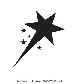 Falling Star icons space element night galaxy vector design.